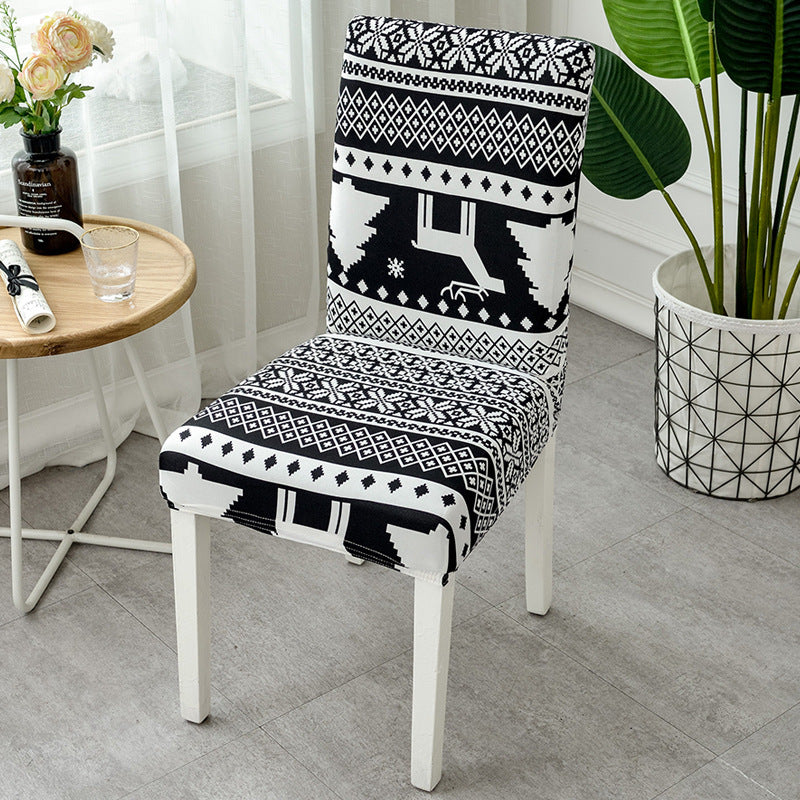 Six air home half-printed stretch chair cover