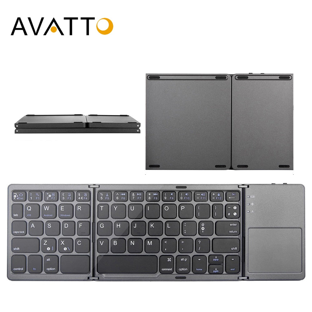 Mini Folding keyboard, Wireless Bluetooth Keyboard with Touchpad