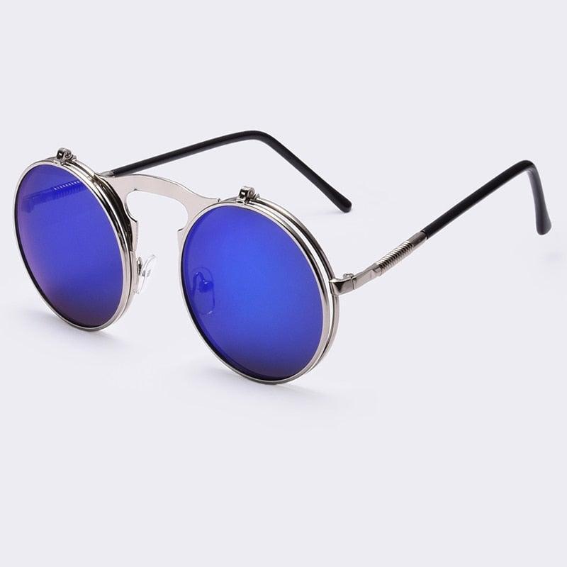 Black On Black Retro Flip Sunglasses - GCC Deals