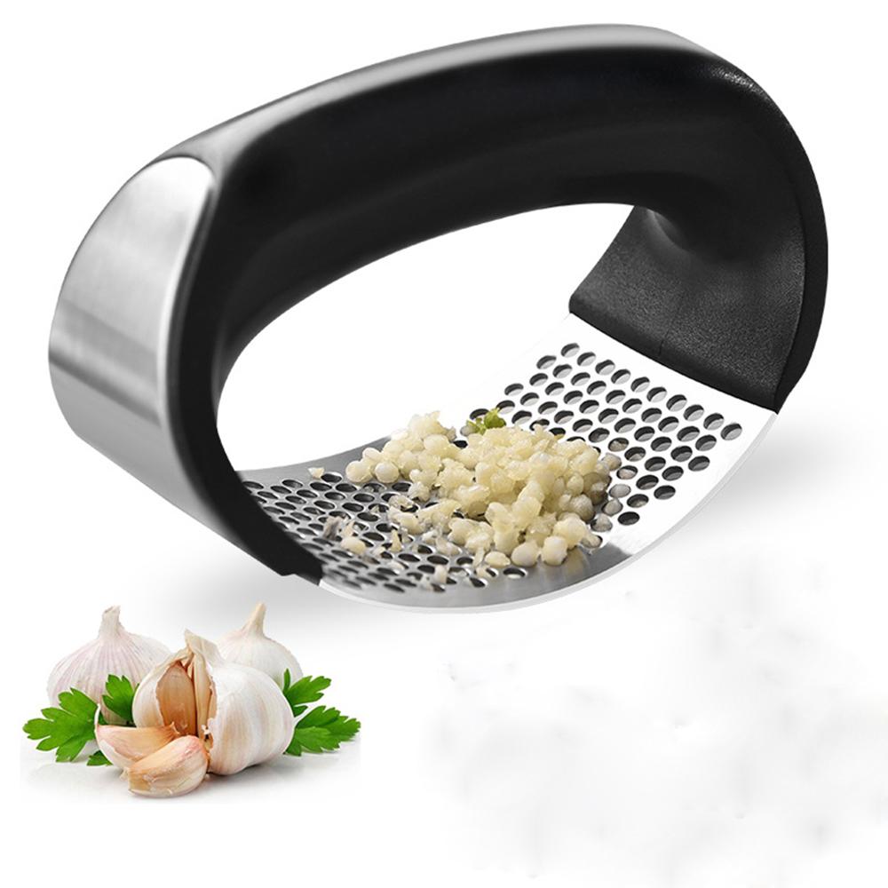 Kitchen Garlic Press Rocker Crusher Tool