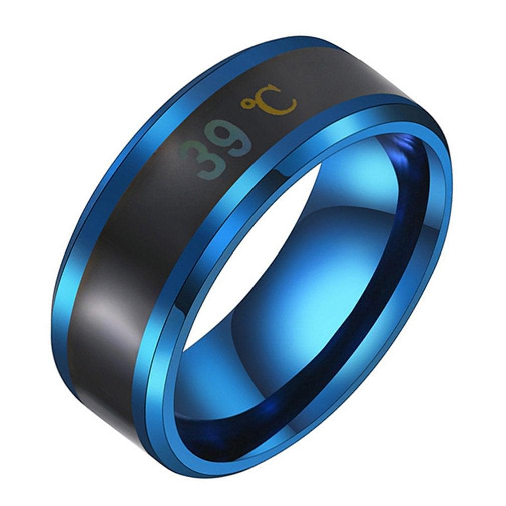 Body Temperature Sensor Smart Ring Wedding For Couple - GCC Deals
