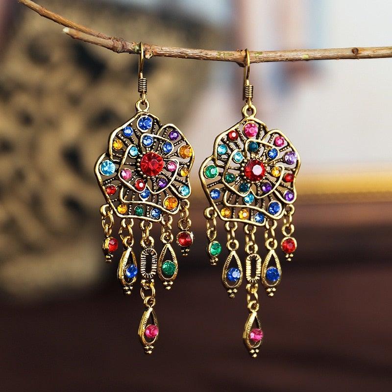 Boho Gypsy Tassel Indian Dangle Earrings - GCC Deals